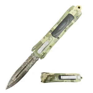 Damascus pattern pagan otf knife