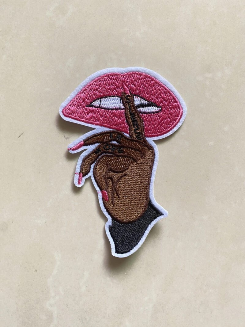 Personalized finger and mouth embroidery patch clothing accessories DIY ironing decoration embroidery mouth patch