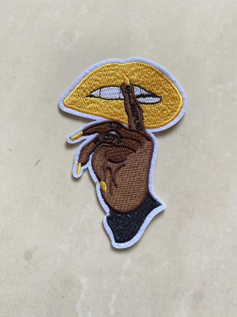 Personalized finger and mouth embroidery patch clothing accessories DIY ironing decoration embroidery mouth patch