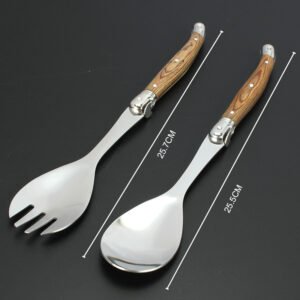 Laguiole salad spoon and fork set
